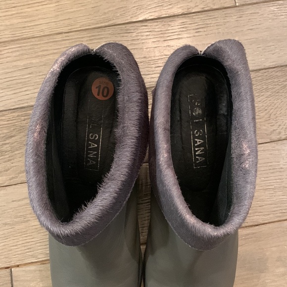 Sol Sana Calf Haired Leather Heeled Mules/Clogs - Picture 6 of 12